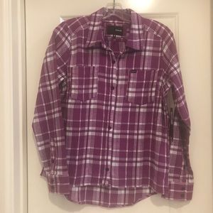 NWT Hurley Purple Plaid Flannel Shirt